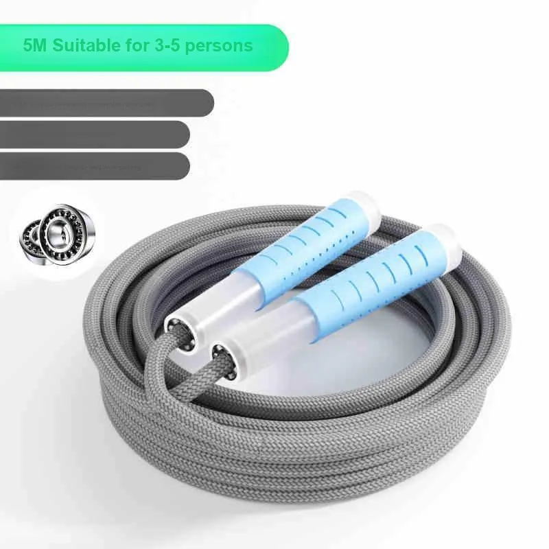 YUEDONG Casual Entertainment Mechanical Counting Jump Ropes Teenagers Woven Rope, Silicone Controller Gray-3