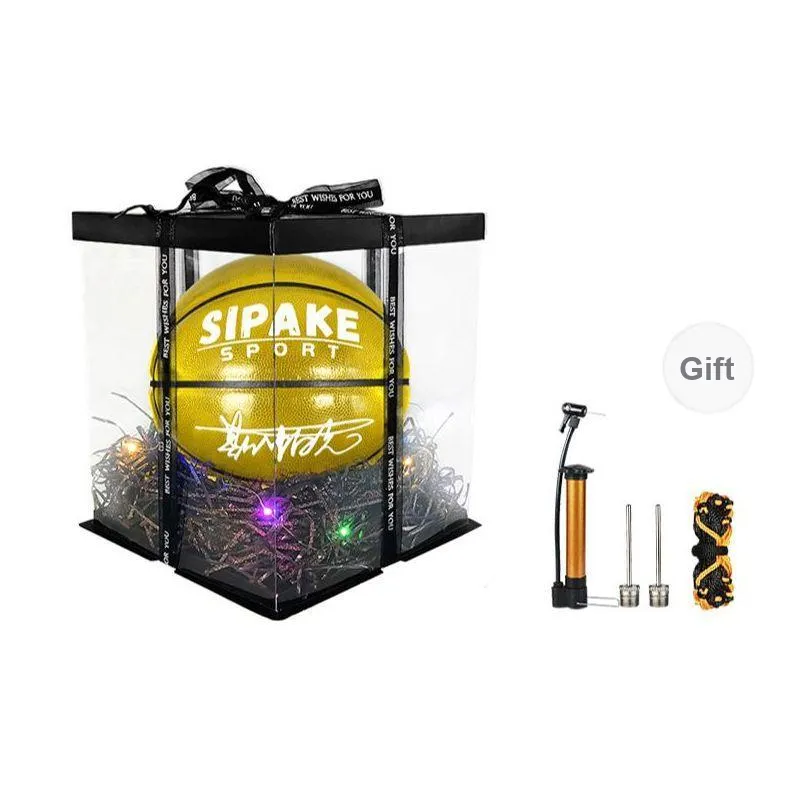 SIPAKESPORT Basketball Jelly Tri Color Jelly Yellow Size 7 Training Match Unisex-9