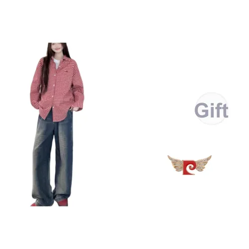 PIERRE CARDIN Red Women's Shirts PIERRE CARDIN Красные Женские Рубашки