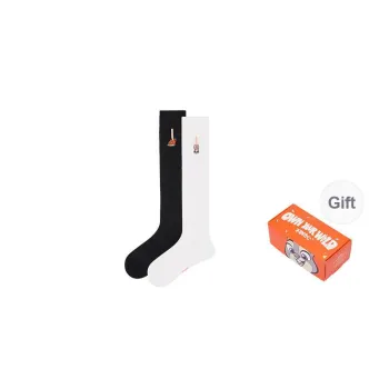 NEIWAI x Disney Knee High Socks Women's Gift Box 2 Doubles Pure White/Intelligent Black