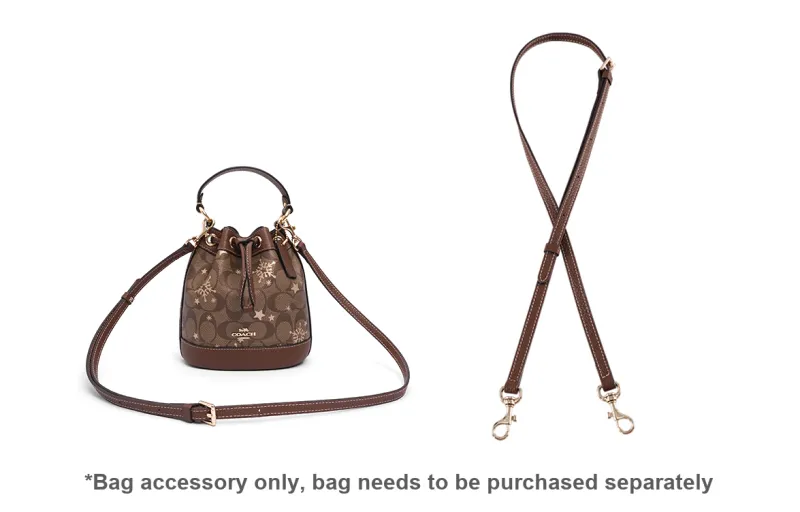 Lan Bao Fan Artificial Leather, Microfiber Bag Accessory, Modified Bag Strap Unisex Ecru-39