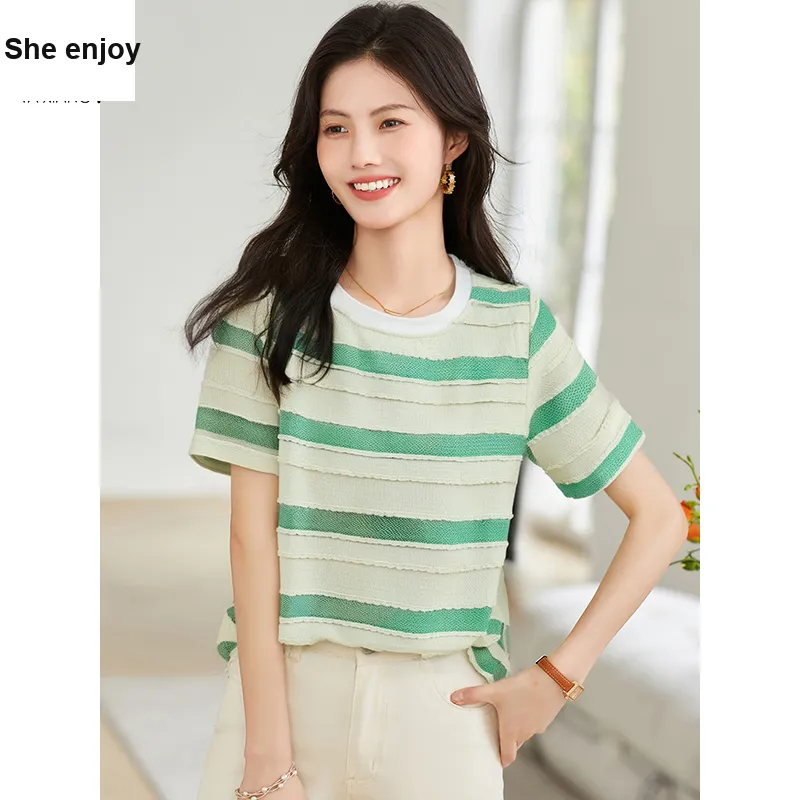 She enjoys T Shirts Women's Green-6