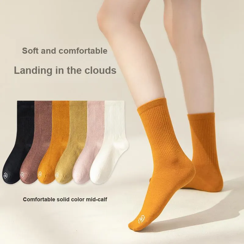 FUGEER Mid Calf Socks Women's 4 Pack-21