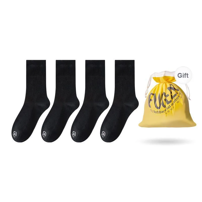 FUGEER Mid Calf Socks Women's 4 Pack-15