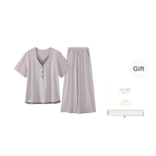 XIA.WA.ZHI.XIU Pajama Set Women's Gift Box Set Apricot
