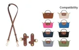 Adjustable Shoulder Strap 94-114cm+Free Perforated (Cognac Gold Buckle)
