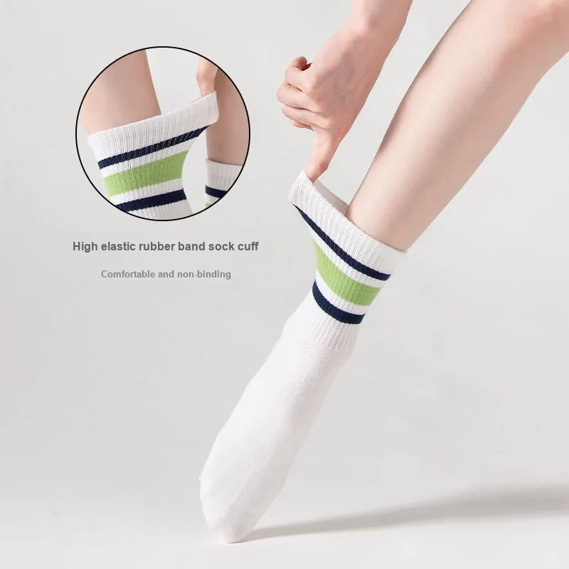 MIIOW Mid Calf Socks Women's 4 Pack-1