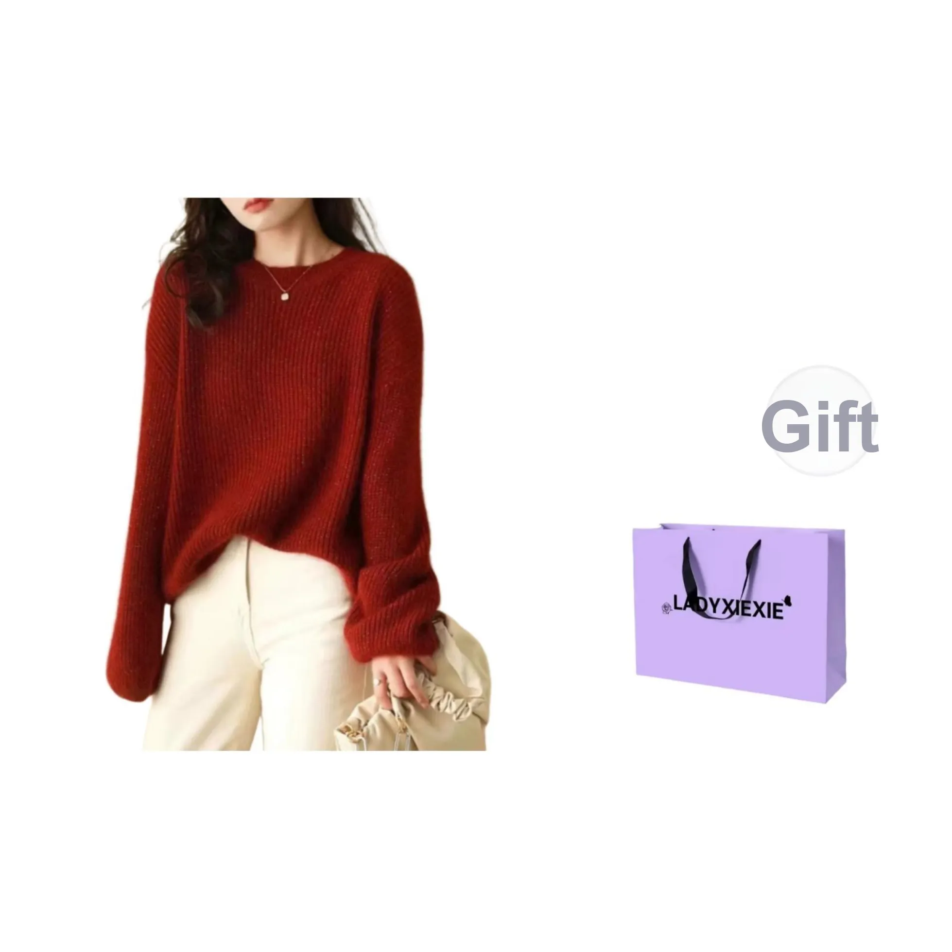 LADYXIEXIE Красный Женский Трикотаж