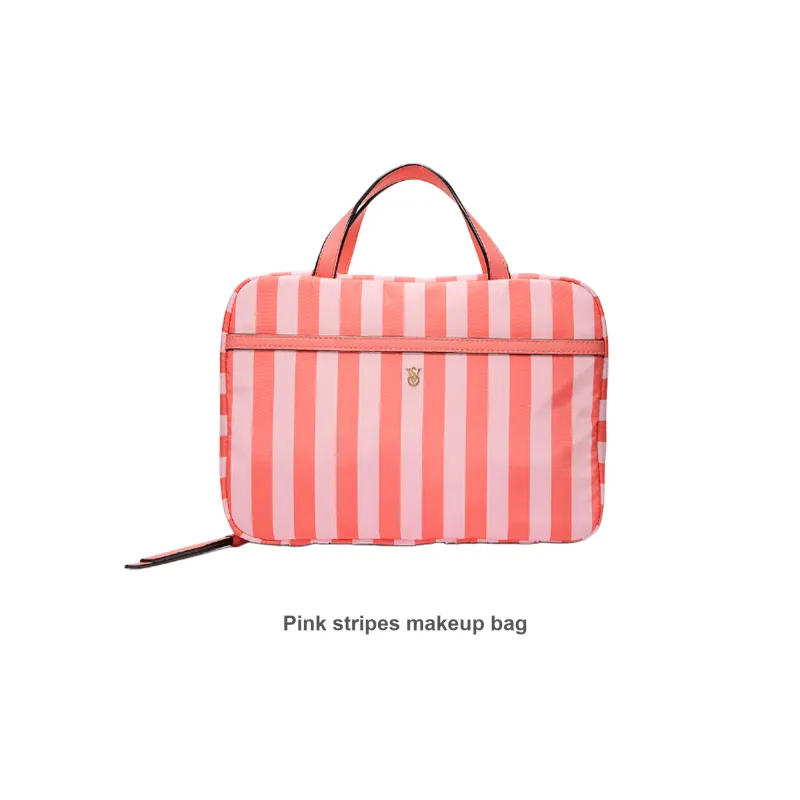 Victoria's Secret Pink Stripes Makeup Storage Bags-2