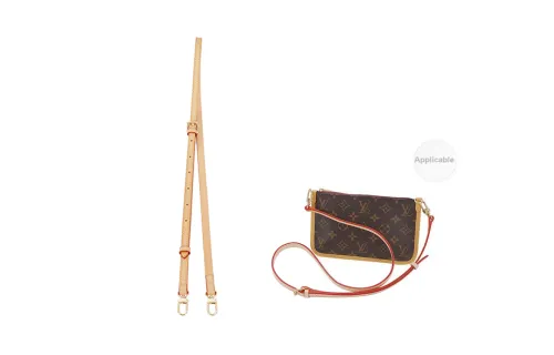 Lan Bao Fan Shoulder Strap Bag Vegetable Tanned Color Shoulder Straps