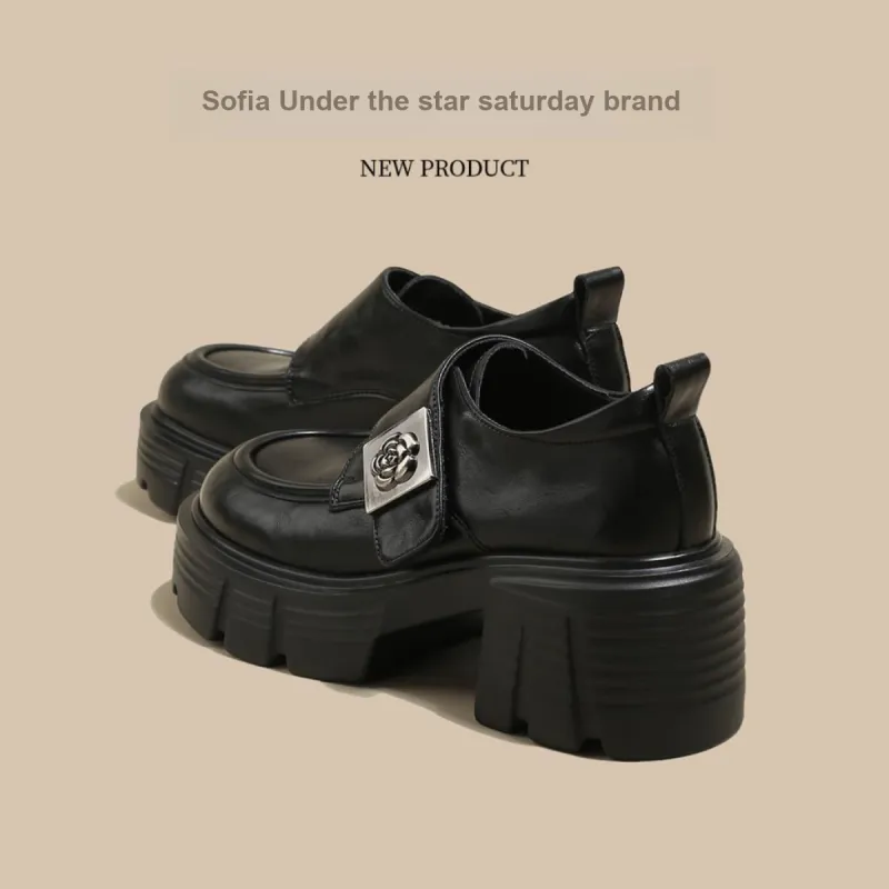 Safiya Chunky Heel Loafers Women's-3