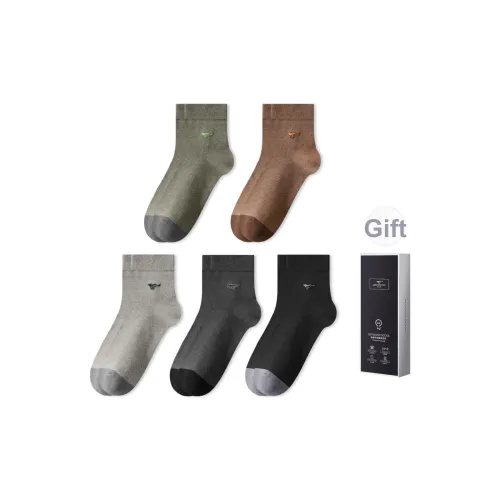 SEPTWOLVES 100% хлопок 5 пар коробка включена унисекс носки MID до икры