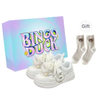 BINGO DUCK Skateboard Shoes Women's White
