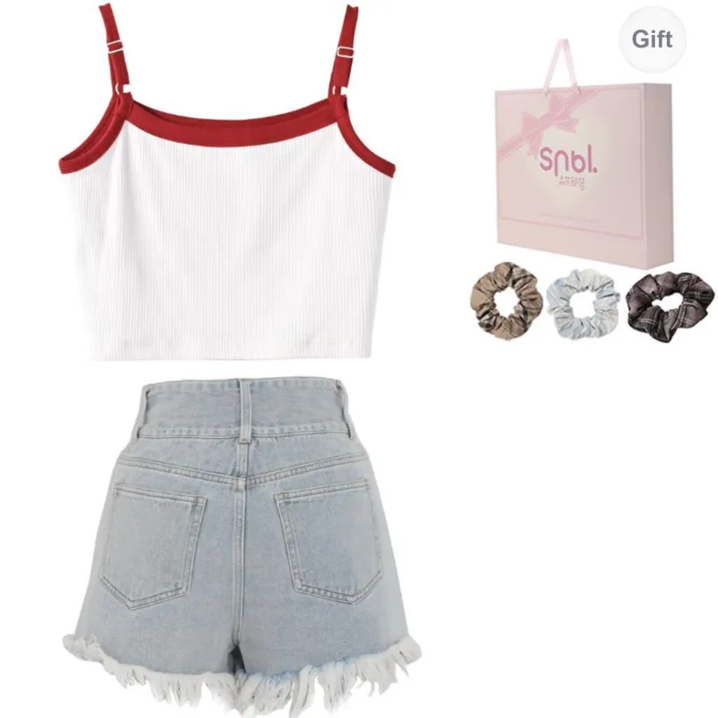 SNBL Casual Suit Women's Camisole+Shorts-1