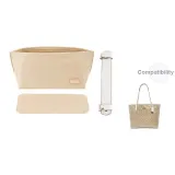 [Compatibility City33 Ecru Three-Piece Set]Open Top Liner+Bottom Pad+Shoulder Strap Pad