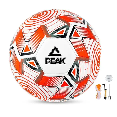 PEAK Size 5 Ball Soccer TPU Machine Stitched Soccer Ball Unisex Red White