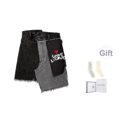 Charlie Luciano Джинсовые короткие юбки Женские Черный