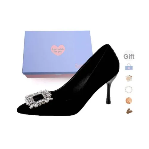 Xingdiman Низкий каблук Высокий каблук Женский Черный Набор в подарочной коробке