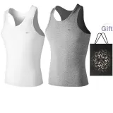 100% cotton 2 Pack (White+Heather Gray) Breathable & Absorbent/2 Pcs, More Cost-Effective for Frequent Washing!