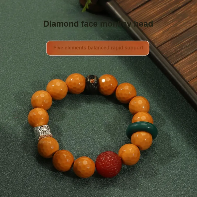 LIBALU Monkey Head Walnut Bracelets Unisex-3