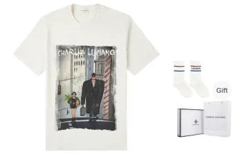 Charlie Luciano T Shirts Unisex White Box+Socks