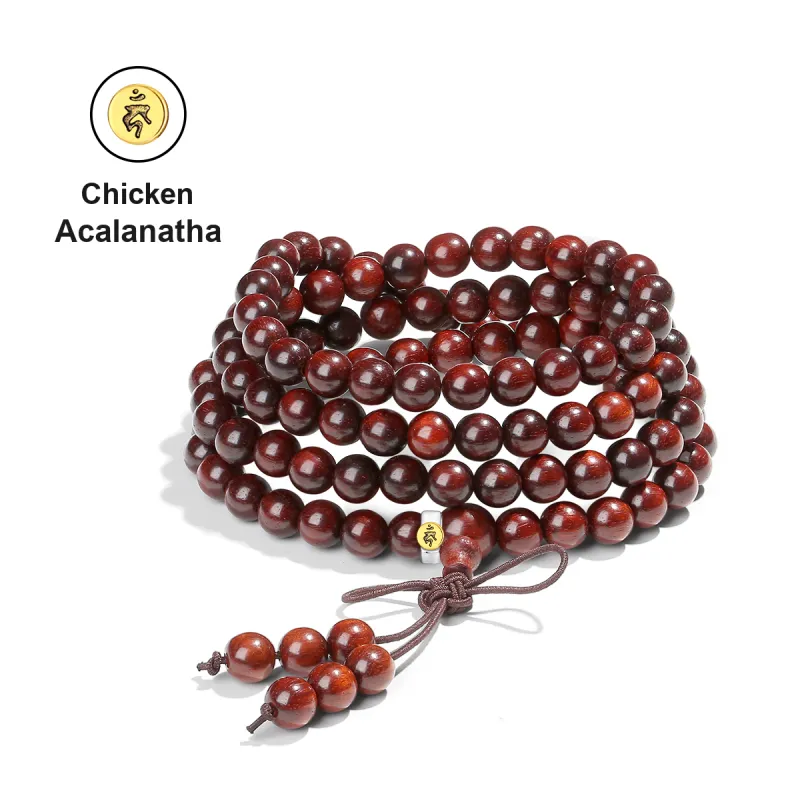PUTUOSHANWENCHUANG Bloodwood Bracelets Unisex-8