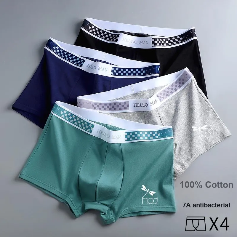RED DRAGONFLY Cotton Panties Men's 4 Piece Gift Box Sets-6