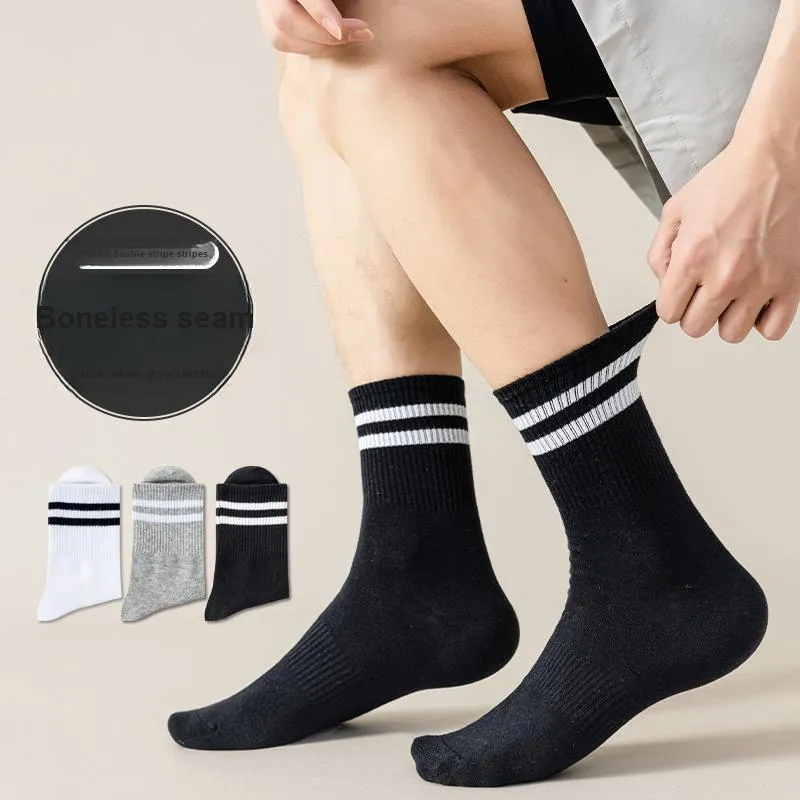 MIIOW Mid Calf Socks Unisex Shopping Bag 5 Pack-3