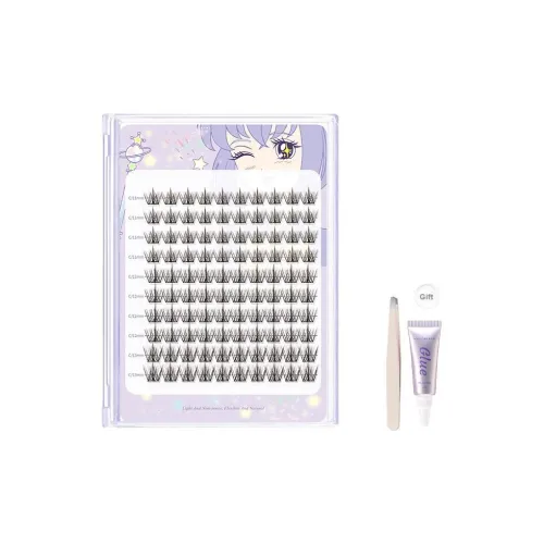 JIANMEICHUANGYAN Одиночный кластер накладных ресниц клей версия подсолнух Lazy Trilogy 100 пучков коробка