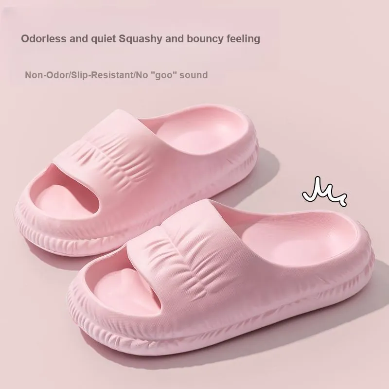 LUNNIFEIYA Platform Squashy And Bouncy Feeling Indoor Home Bathing Couple Slippers-6