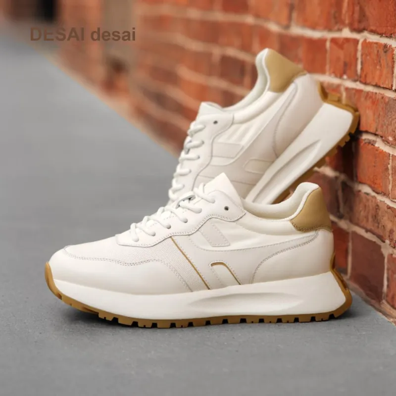 Desai Anti Slip Wear Resistant Low Top Chunky Sneakers Men's-5