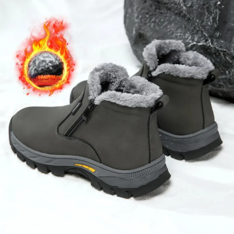 Mulinsen Dad Shoes Warm Height Increasing Wear-Resistant High-Top Casual Shoes Men's-1