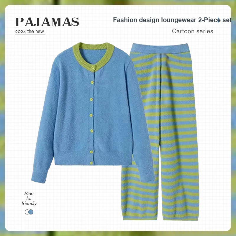 O'MESIK Pajama Set Women's Blue-1