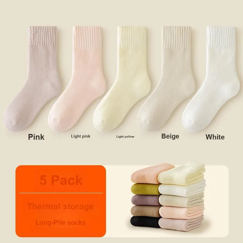 H YXIANG Mid Calf Socks Women's Combo Set-35