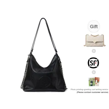 RED DRAGONFLY PU Leather Soft Leather Shoulder Bag Backpack Regular Women's Brown/Black