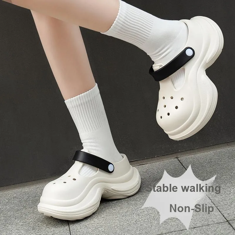 LATE TIME Summer Waterproof Fashion Versatile Anti Collision Closed Toe Slippers-11