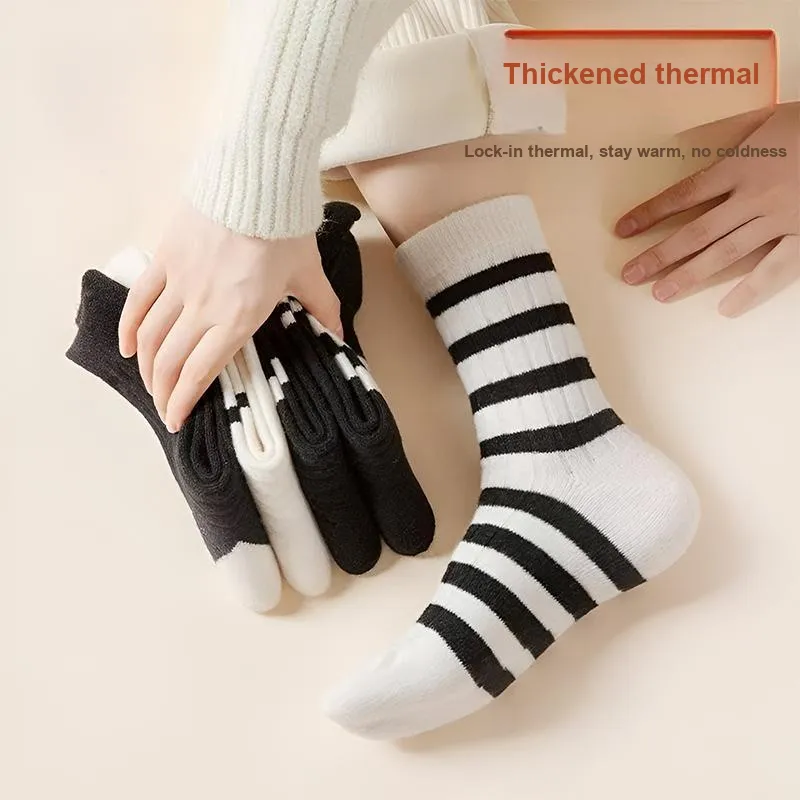 AOKANG Mid Calf Socks Women's 5 Pack Mixed Color-4