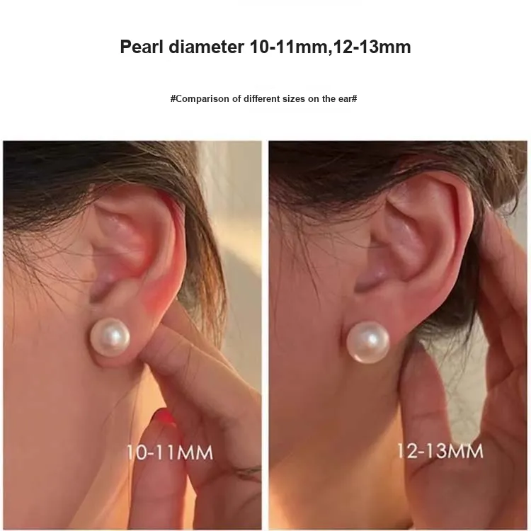 Andaozi Pearl Stud Earrings Women's-1
