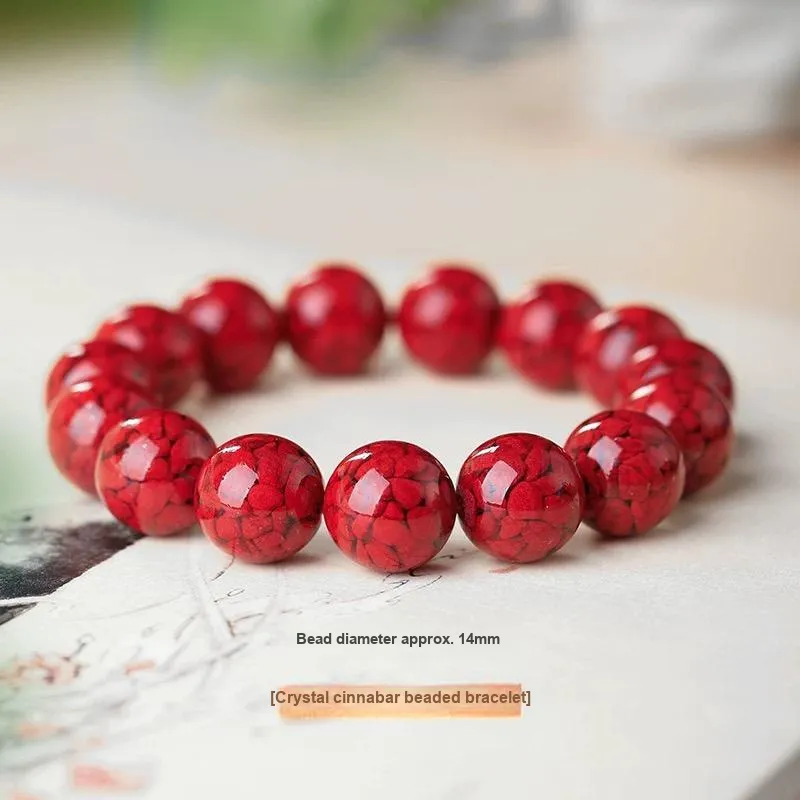 Harf Cinnabar Jade Bracelets Unisex-14