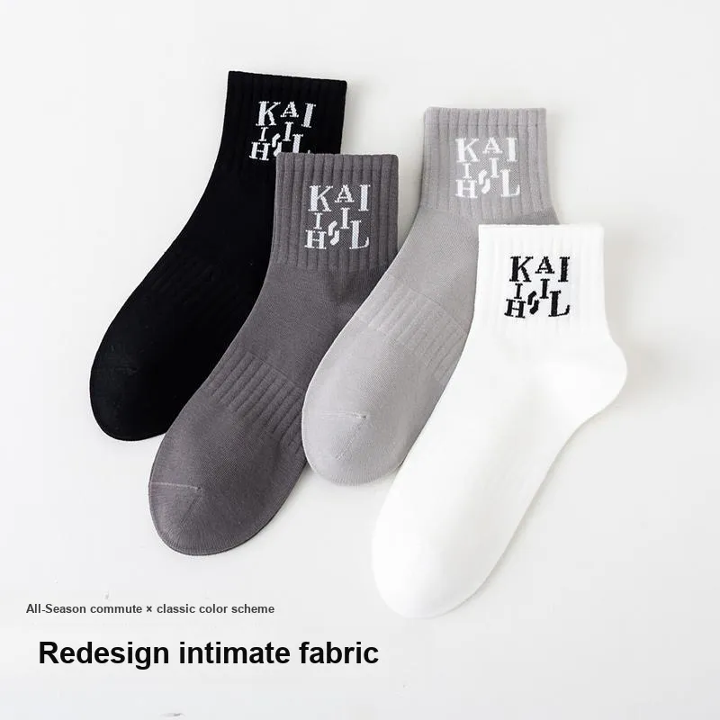 MIIOW Mid Calf Socks Men's 4 Pack-14