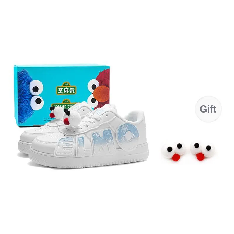 SESAME STREET Warm Cushioning Coverage Wear-Resistant Low-Top Skateboard Shoes Unisex Box-24