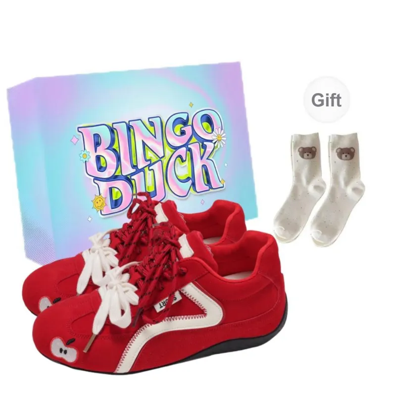 BINGO DUCK Slip Resistant And Breathable Low Top Skateboard Shoes Women's-0