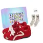 Red+Exclusive Shoe Box+Gift Socks