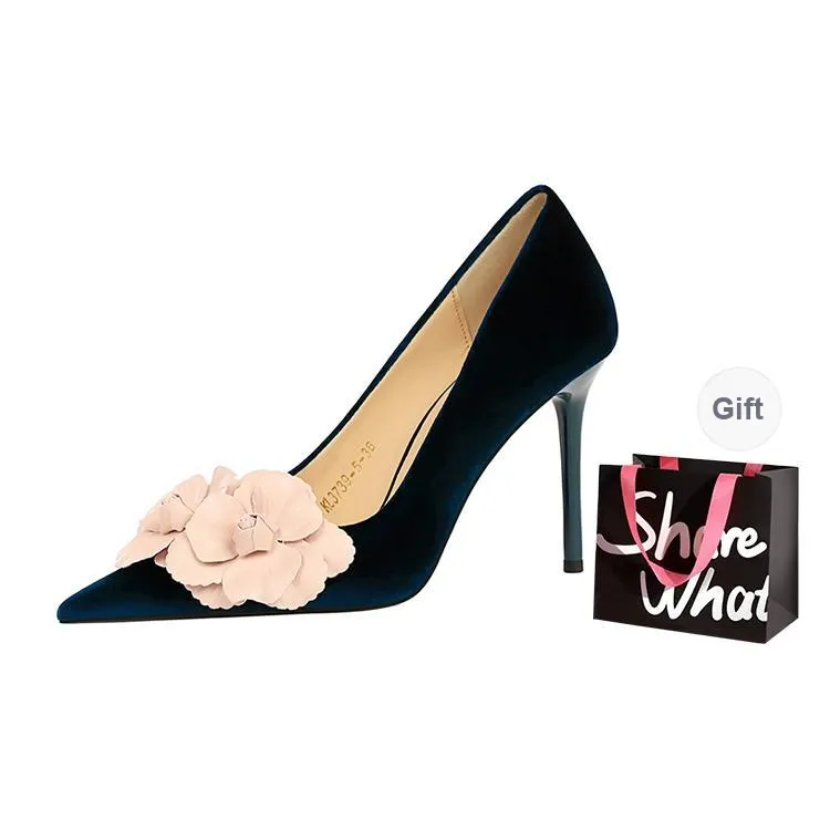 BIGTREE Slim Heel High Heels 9.5cm Women's-3