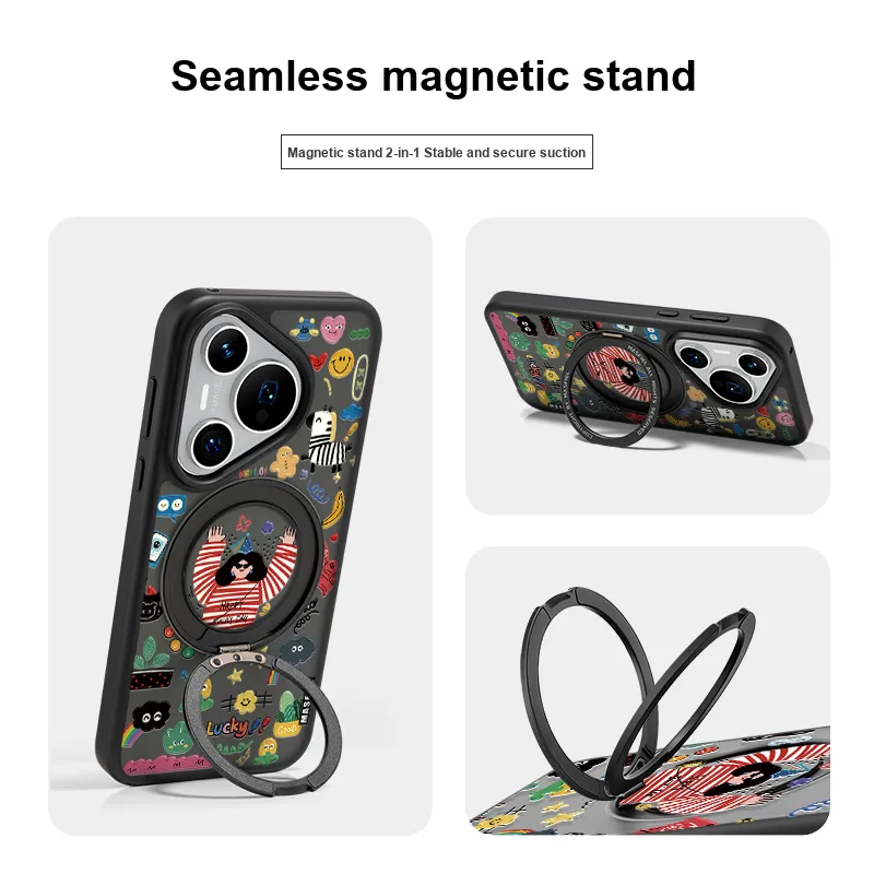 Marsfield Acrylic Material Skin Friendly 360 Rotating Pivot Case Phone Cases Compatible With Huawei P70-3