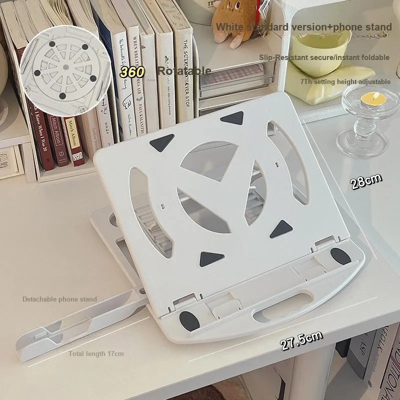 LZL Laptop Stand Computer Stand Desktop 360 Rotating Object Elevator Foldable Height Adjustable Portable Cooling Rack-7