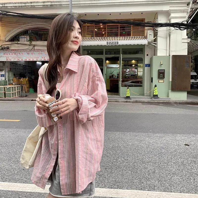 HUINIAN Shirts Women's Pink-3