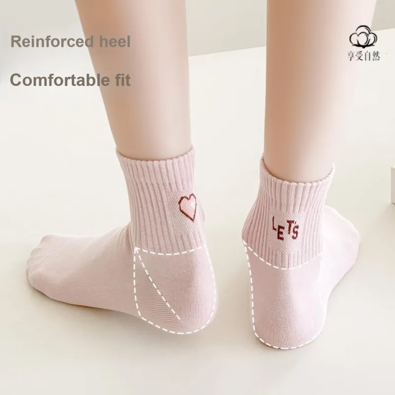 AUGUST Mid Calf Socks Women's 5 Pack-4