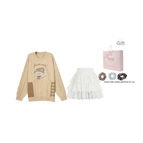 Snbl Пуловер Sweater+Юбка Женские Комплекты с юбкой