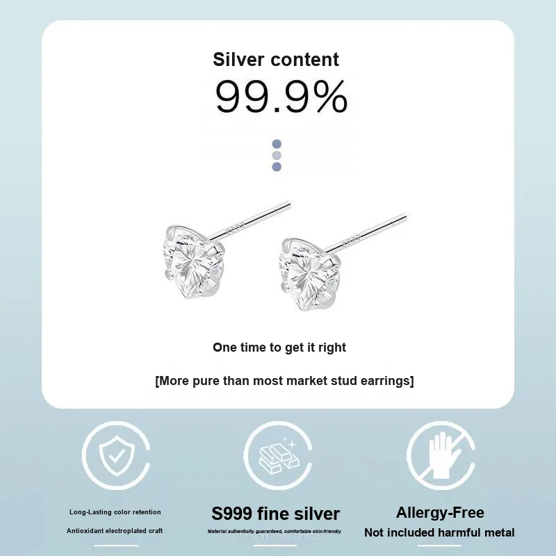 Daisy Dream 999 Fine Silver Stud Earrings Women's-2
